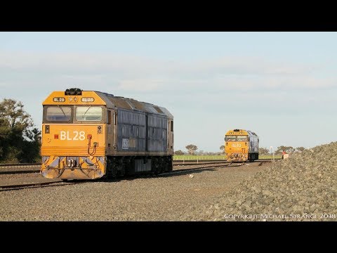 Timelapse: Diesel Locomotives BL30 & BL28 at Gheringhap (9/10/2017) - PoathTV Railways