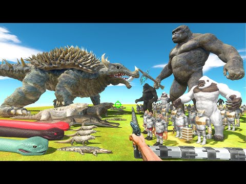 FPS Avatar Rescues Mutant Primates and Fights Reptiles - Animal Revolt Battle Simulator