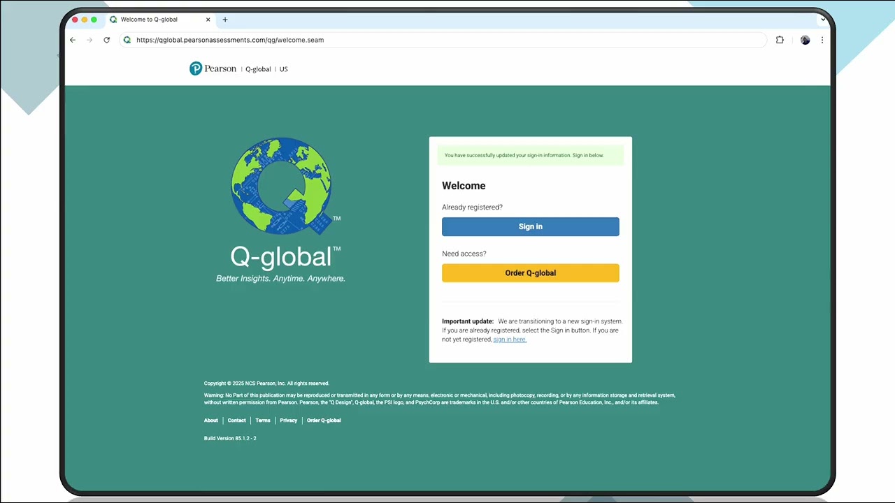 Q global Pearson Identity Demo
