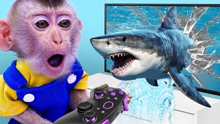 Baby Shark | Baby Monkey Nursery Rhymes & Kids Songs
