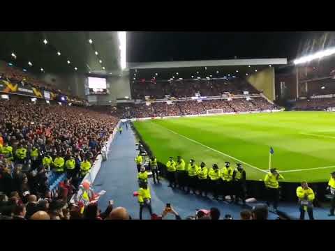 Rangers fans from the Spartak end (you’ll always hear us roaring)