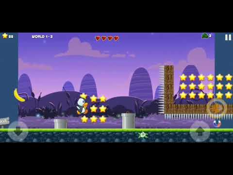 Super Penguin Adventure run World 1 Level 1-3