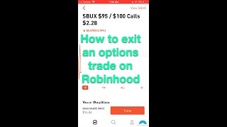 How to Exit an Options Trade on Robinhood