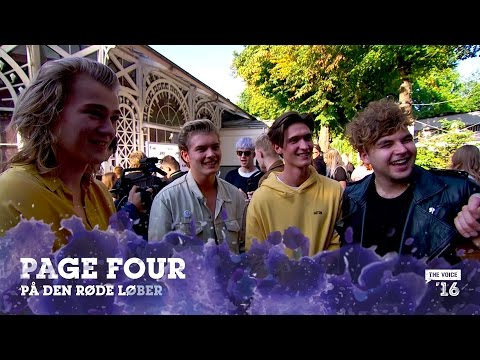 Page Four på den røde løber til The Voice '16