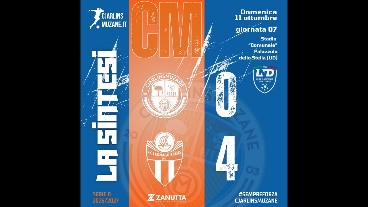CJARLINS MUZANE-LEGNAGO 0-4: LA SINTESI DELLA GARA