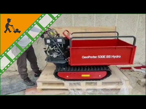 Carretilla de orugas GeoTech GeoPorter 530E BS Hydro - 10 HP, Vuelco hidráulico, capacidad 500kg