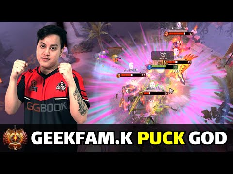 GEEKFAM.K (Santino) IMBA Puck - Immortal RANK 16 Gameplay - Dota 2