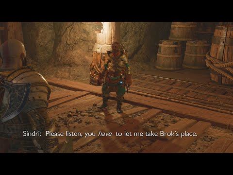 Sindri Begs Kratos To Go With Him Instead Of Brok To See Lady Of The Forge - God Of War: Ragnarök