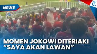 NONTON TIMNAS, Jokowi Diteriaki 'Saya Akan Lawan' saat Lewati Suporter di Deliserdang