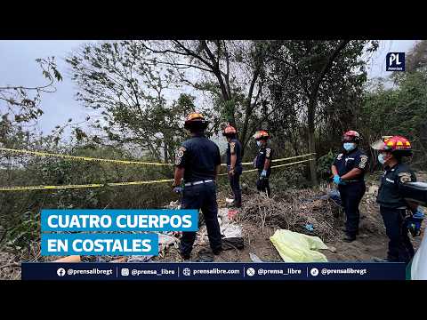 Hallan cuatro cuerpos dentro de costales en camino de San Miguel Dueñas, Sacatepéquez