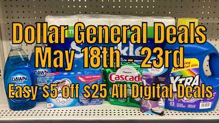 5/18 - 5/23/26 - Dollar General $5 off $25 Couponing Deals For All Week