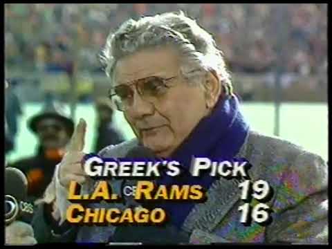 NFL   1986   CBS Sports NFC Championship Game Special Feature   The Predictions With Jimmy The Greek