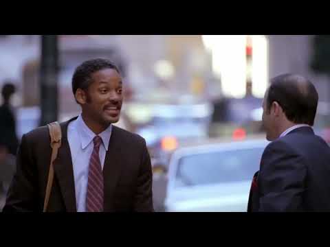 Trailer end card: Will Smith walks into bright daylight as the music gentles to piano