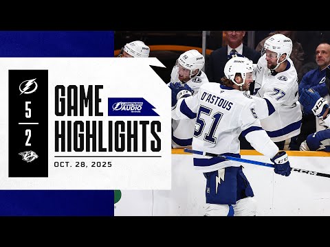 Lightning vs. Predators | Lightning Radio Highlights | October 28, 2025