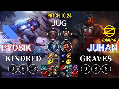 DRX Pyosik Kindred vs OZ Juhan Graves Jungle - KR Patch 10.24