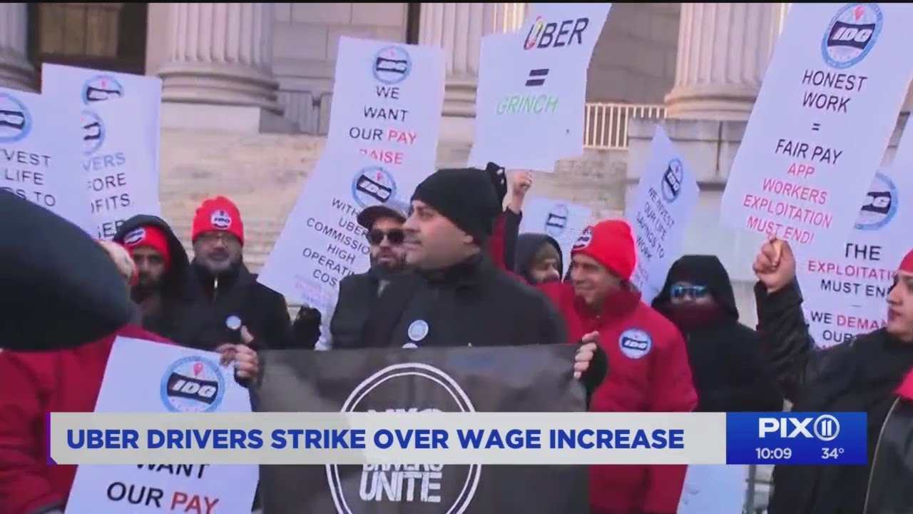 Uber drivers protest after lawsuit halts pay raise