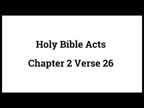 Holy Bible Acts 2:26