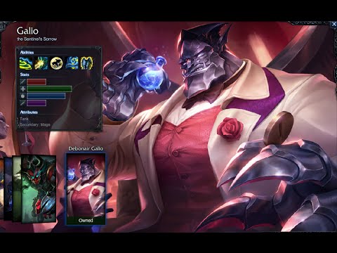 Debonair Galio Skin Spotlight Gameplay 1080p HD