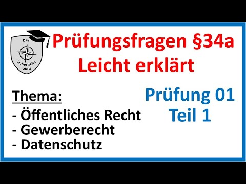 SKP 01Teil1 SACHKUNDE §34a GewO PRÜFUNGSFRAGEN einfach erklärt Vorbereitung auf die SACHKUNDEPRÜFUNG