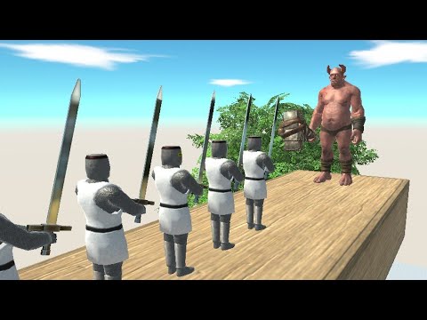 Ogre Lord vs Army of Units on Small Wooden Bridge - Animal Revolt Battle Simulator