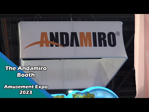 From SpongeBob To Shaq, Andamiro's Amusement Expo 2023 booth