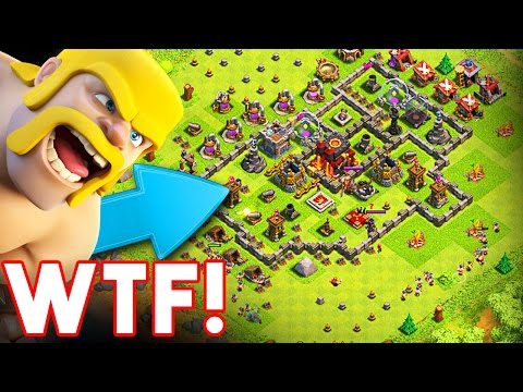 THE WORST BASE EVER  - Clash of Clans  - DESTROYING BAD BASES