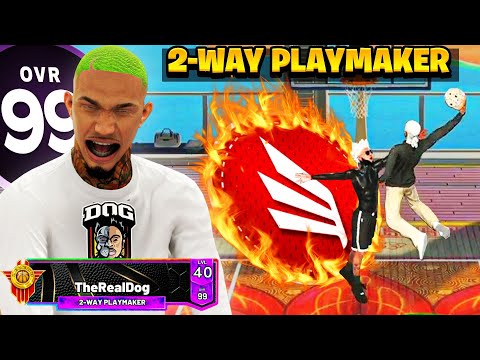 *RARE* LEGEND 99 OVERALL 2-WAY PLAYMAKER is GAME BREAKING NBA 2K22! CONTACT DUNKS #1 BEST ISO BUILD