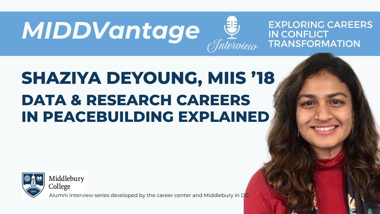 Data & Research Careers in Peacebuilding Explained | MIDDVantage video thumbnail