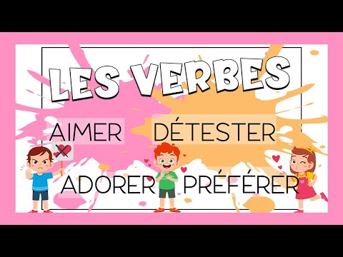 Los verbos aimer, adorer, détester y préférer | Verbos