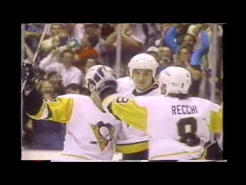 1991 Stanley Cup Champions Pittsburgh Penguins Game 6 close on CBC Hockey Night in Canada