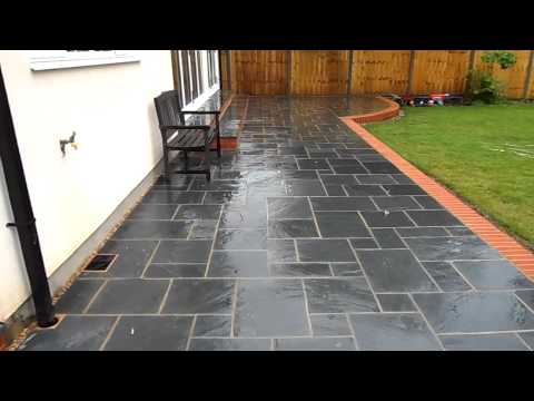 Slate paving