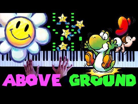 Super Mario World 2: Yoshi's Island - Above Ground - Piano|Synthesia Video