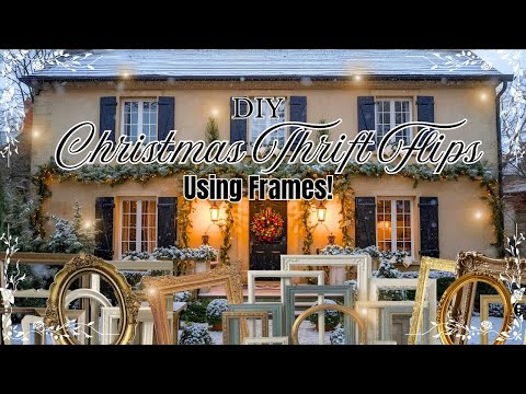 DIY Christmas Thrift Flips using Frames | Handmade Ornaments & Gifts using IOD Moulds & Transfers