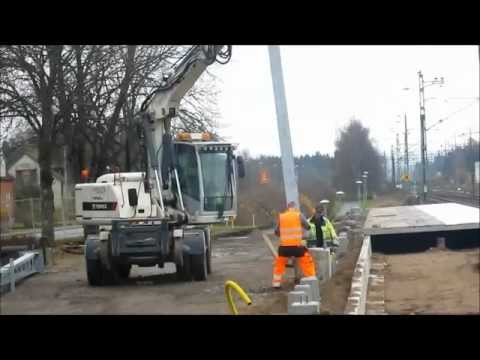 Perrongarbete i Stockaryd 2 November 2011