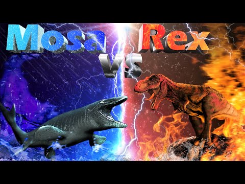 Mosasaurus Vs. Tyrannosaurus Rex! (SFM Animation)