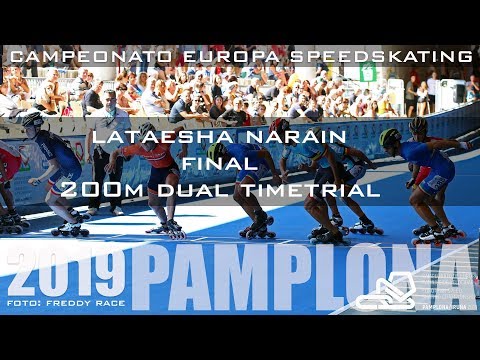 Lataesha Narain 200m Dual Timetrial Final Campeonato Europa Speedskating Pamplona 2019