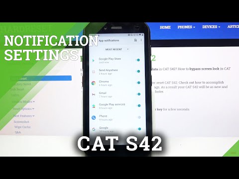 How to Turn On/Off Notifications from Chosen Applications in Cat S42 - Block App Notifications