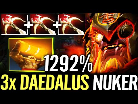 🔥 3X DAEDALUS + AGHANIM Earthshaker 1292% Crit DMG — 90% Chance Strongest Physic Nuker Dota 2 Pro