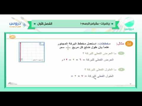 الأول المتوسط | الفصل الدراسي الأول 1438 | رياضيات | مقياس الرسم 1