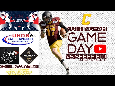 Nottingham Caesars Vs Sheffield Giants BAFA NFC1 South