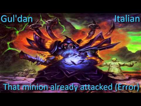 Gul'dan (Warlock) sounds in 12 languages -Hearthstone✔