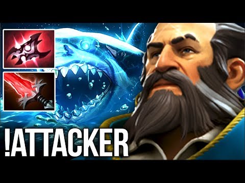 !Attacker Kunkka Boss Classic Armlet + Crystalys Build - Dota 2