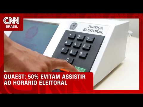 Metade dos eleitores brasileiros evitam assistir ao horário eleitoral, aponta Quaest | CNN 360º