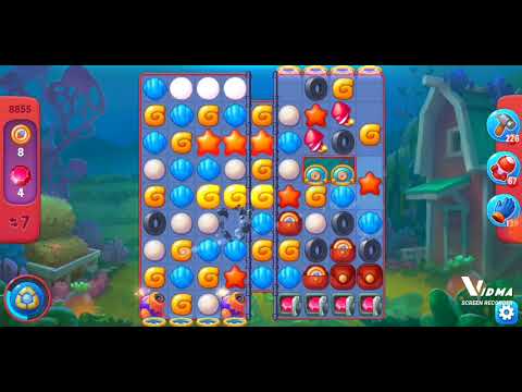 Fishdom. 8855 hard level no boosters and diamonds. 17 moves