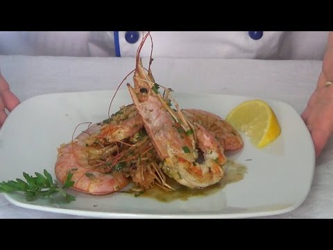 Gamberoni al Brandy Chef Stefano Barbato