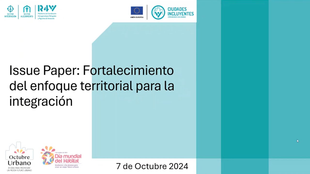 Lanzamiento Issue Paper:  Fortalecimiento del enfoque territorial hacia la integración