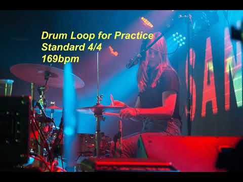 Drum Loop for Learners - Standard 4/4 - 169bpm