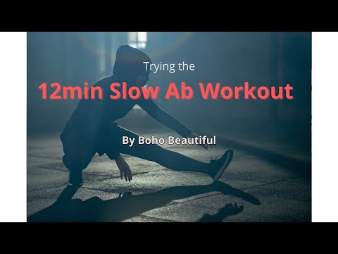 Trying the 12 MIN SLOW AB WORKOUT   Flowy Movements by Pamela Reif