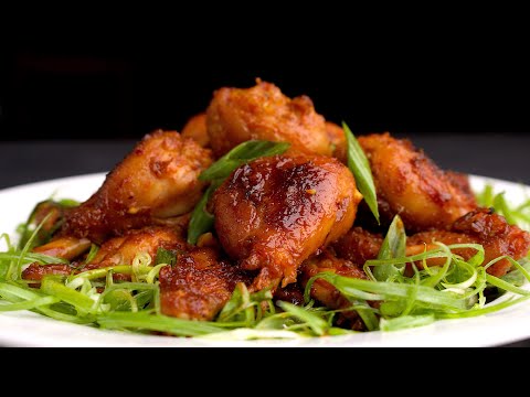 Korean BBQ chicken wings (spicy Korean chicken wing, ๋ญ๋ ๊ฐ ๊ตฌ์ด) - Korean street food recipe