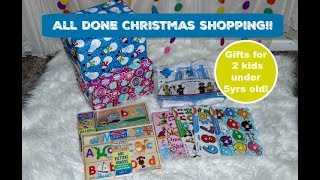 All done Christmas shopping (2 kids under 5yrs old)!!!